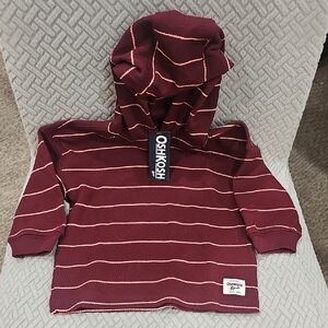 OshKosh B'gosh Maroon Striped Hoodie